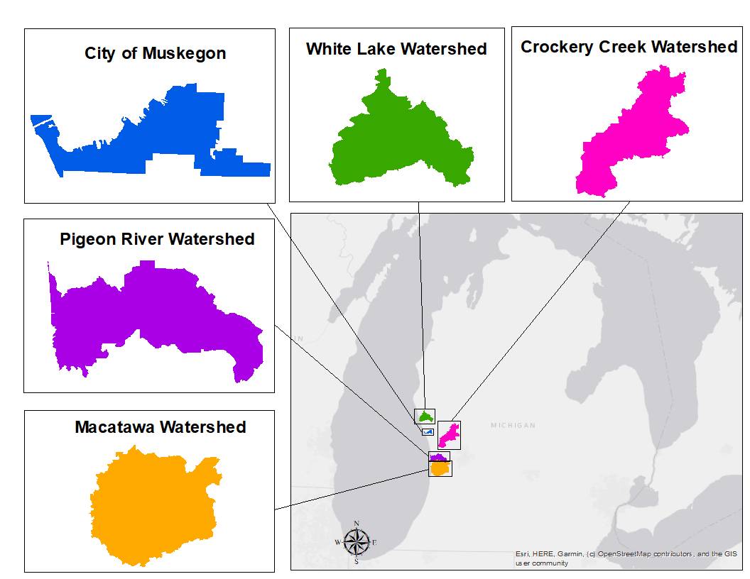 Map of Social Science Lab watershed surveys